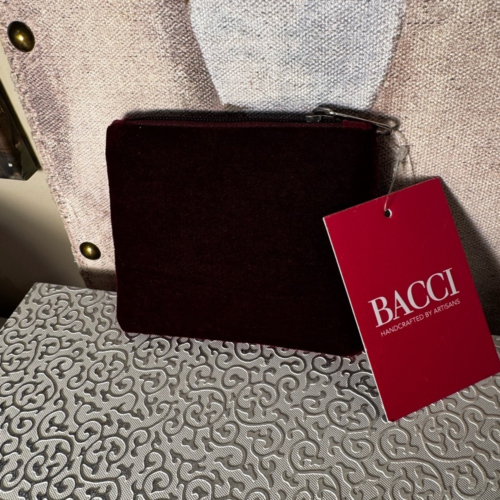 Bacci Wine O’clock Beaded Coin Purse NWT - Picture 4 of 4